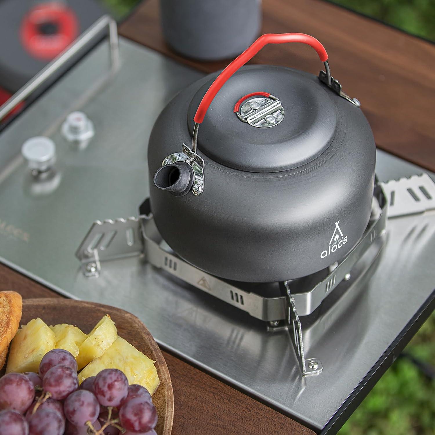 Tetera de Camping Alocs 1.4L de Aluminio Anodizado