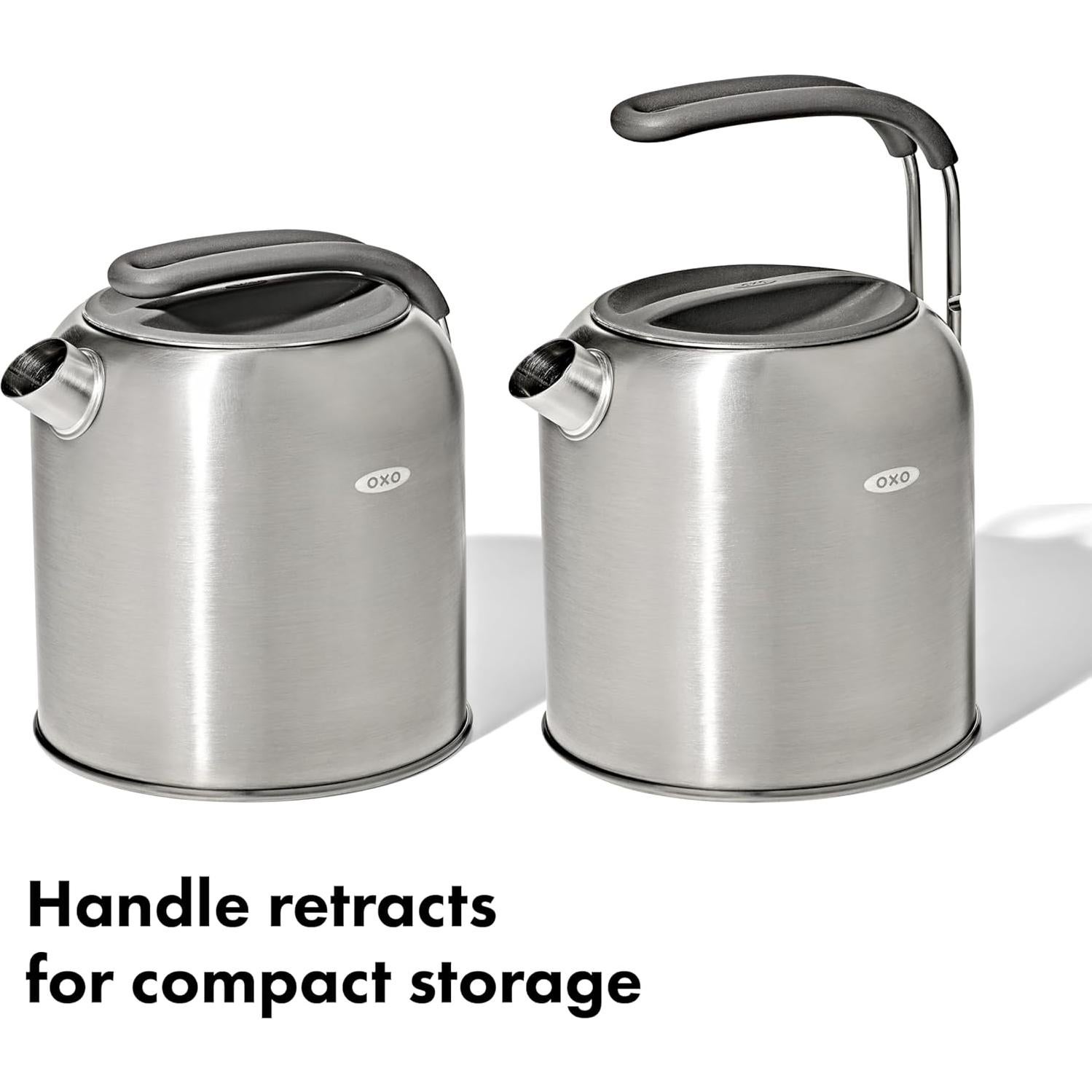 Hervidor de Campamento OXO 8 Tazas Acero Inoxidable Plata