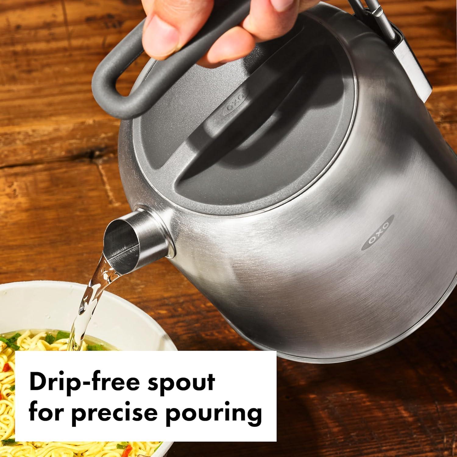 Hervidor de Campamento OXO 8 Tazas Acero Inoxidable Plata