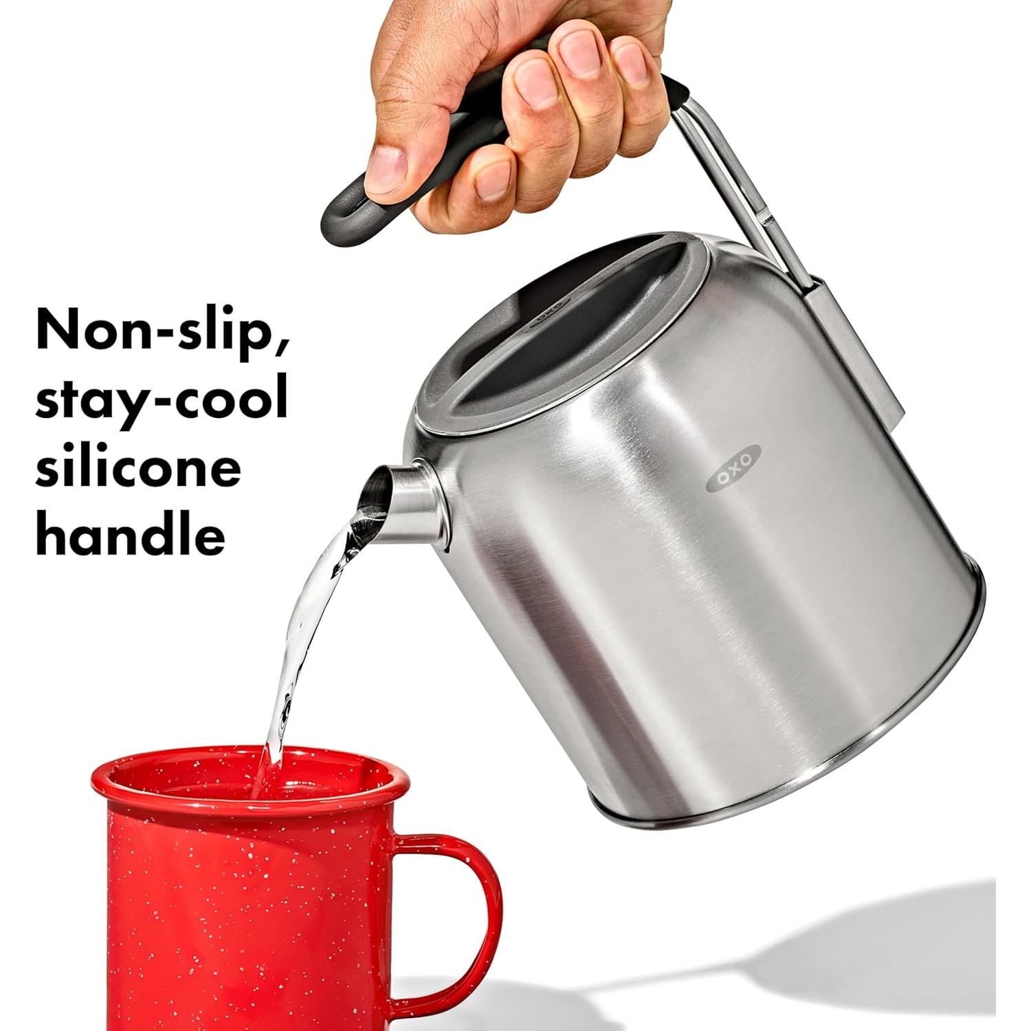 Hervidor de Campamento OXO 8 Tazas Acero Inoxidable Plata