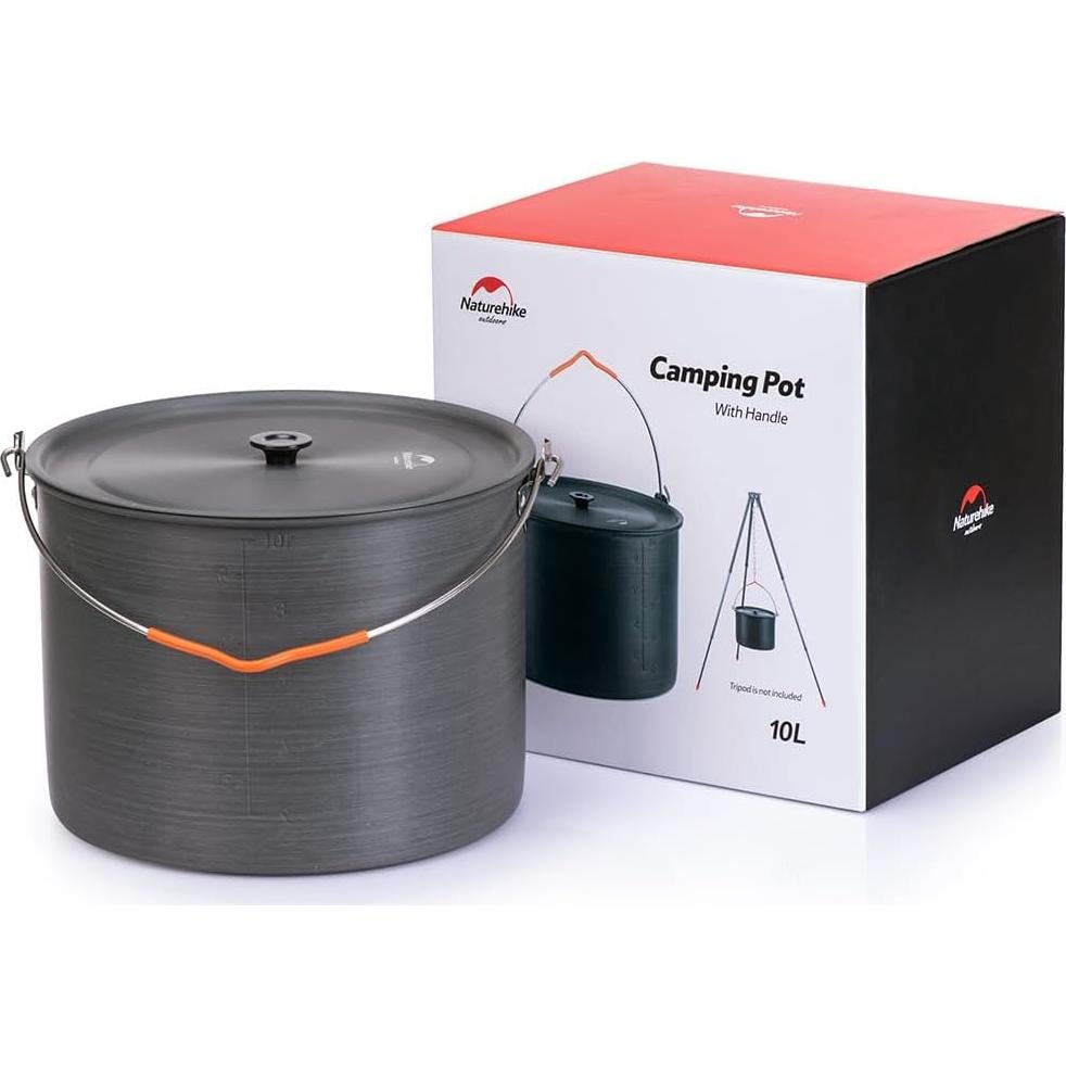 Olla Colgante de Aluminio Naturehike 10L para Camping 6-8 Personas
