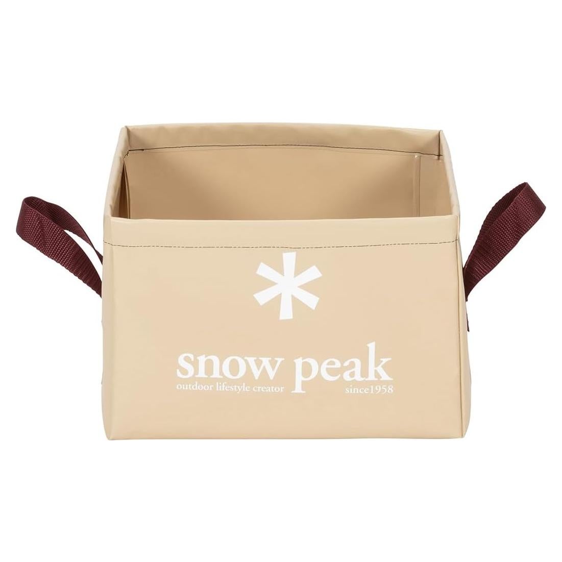 Cubo de Camping Snow Peak 13.25L Beige Plegable