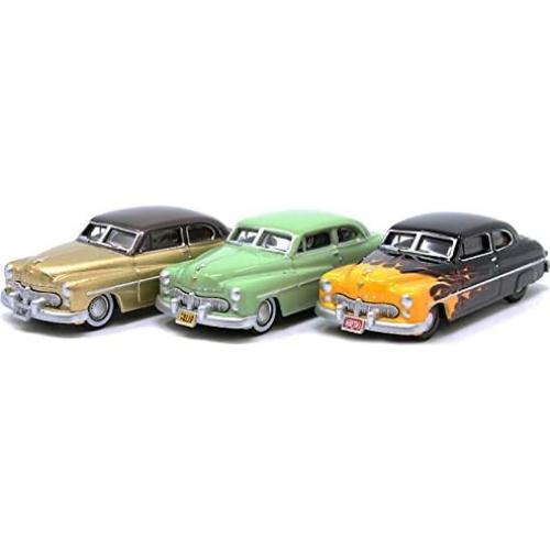 Conjunto de 3 coches de modelo Mercury 1949 Oxford Diecast