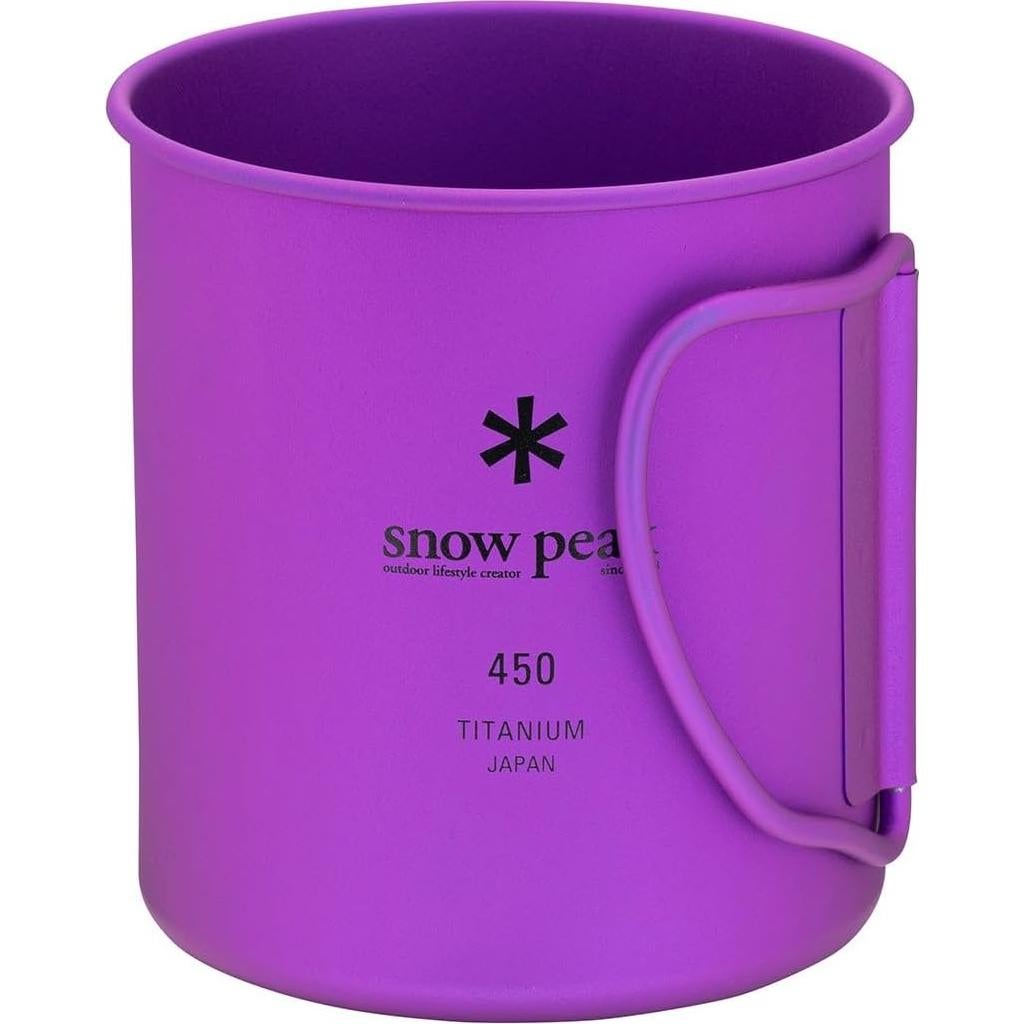 Taza de Titanio Snow Peak 450ml Púrpura Ligera Plegable