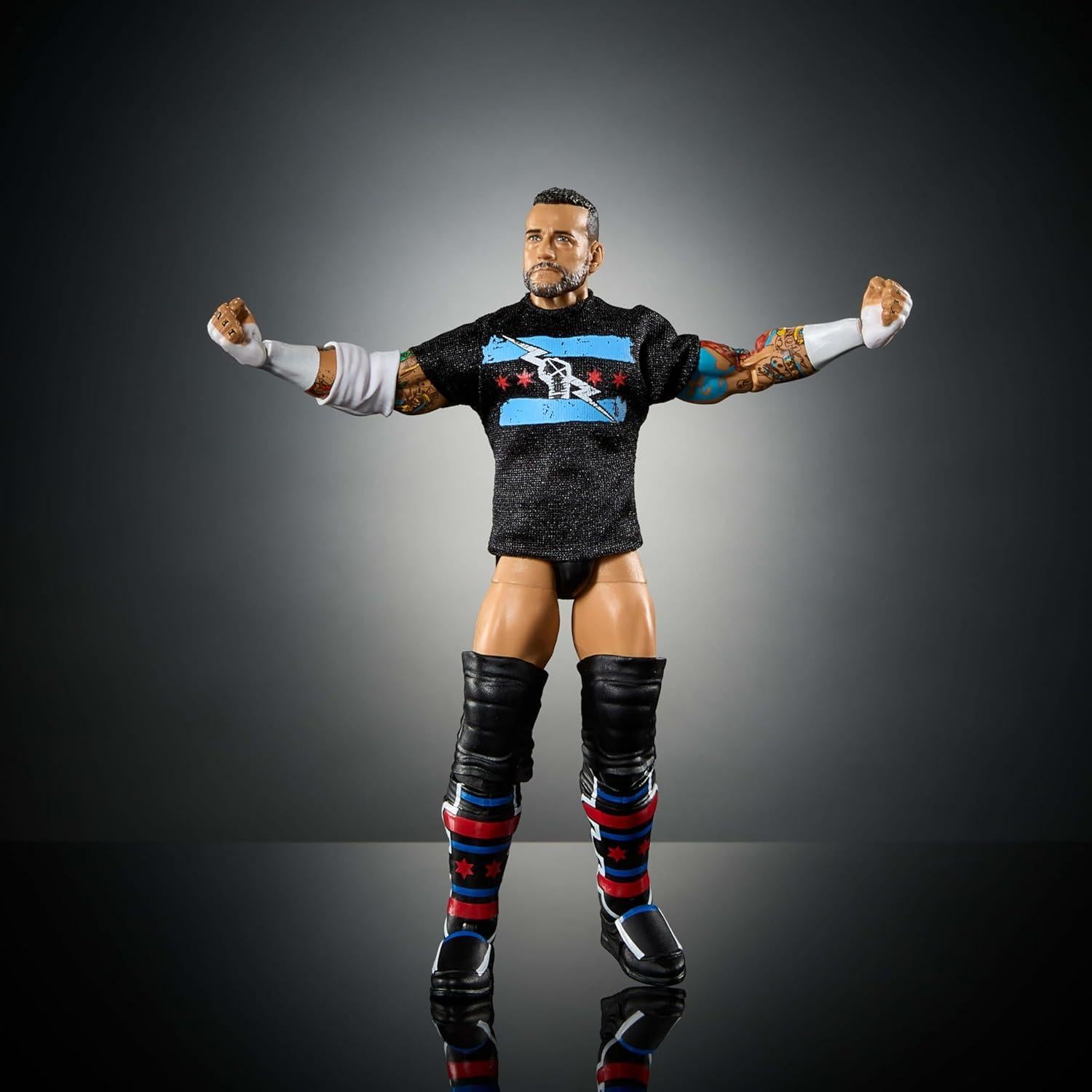 Figura de Acción Elite Mattel WWE CM Punk 15.24 cm Articulada