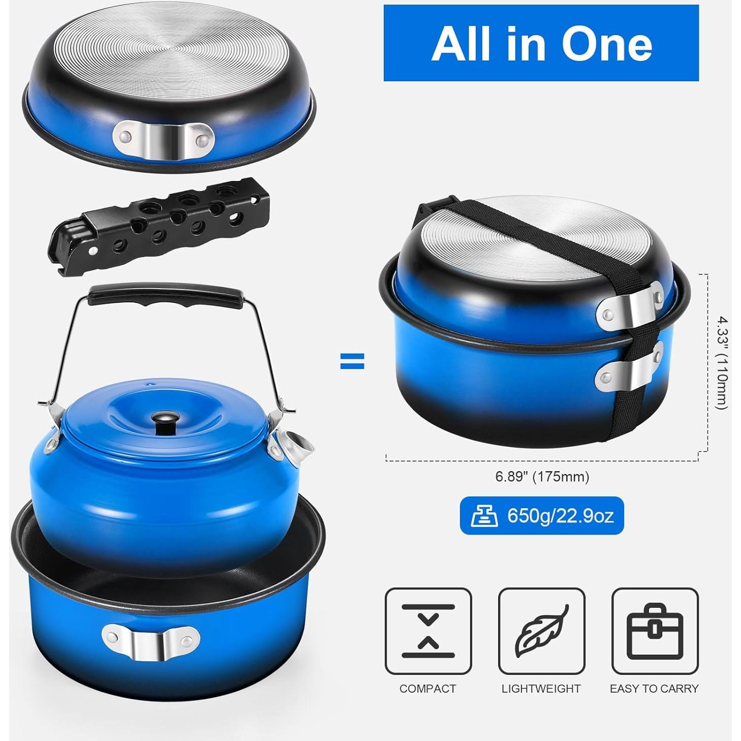 Juego de Utensilios de Cocina para Camping Odoland 5 Piezas