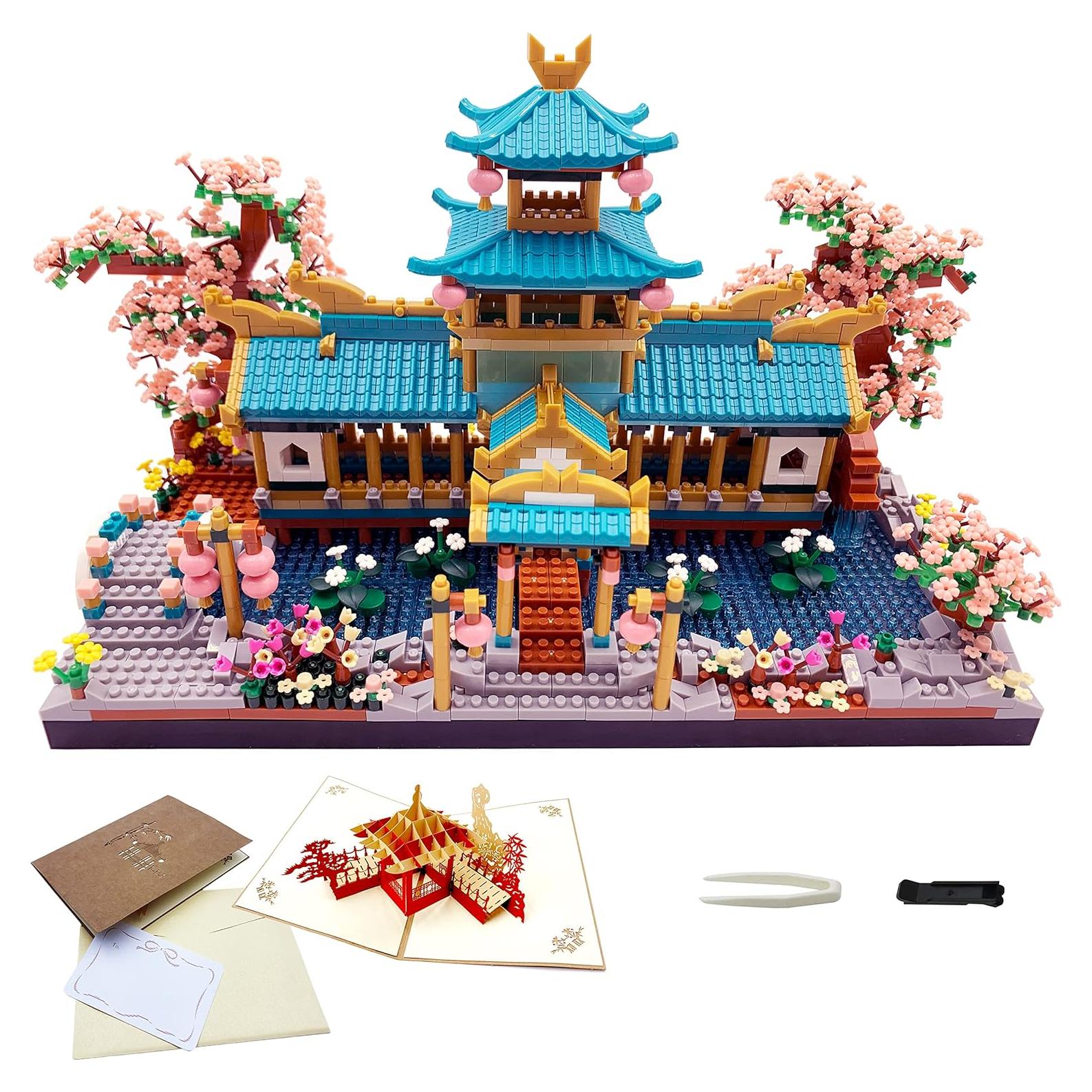 Juego de Bloques de Construcción Alizdd Jardín Chino 2350 Piezas