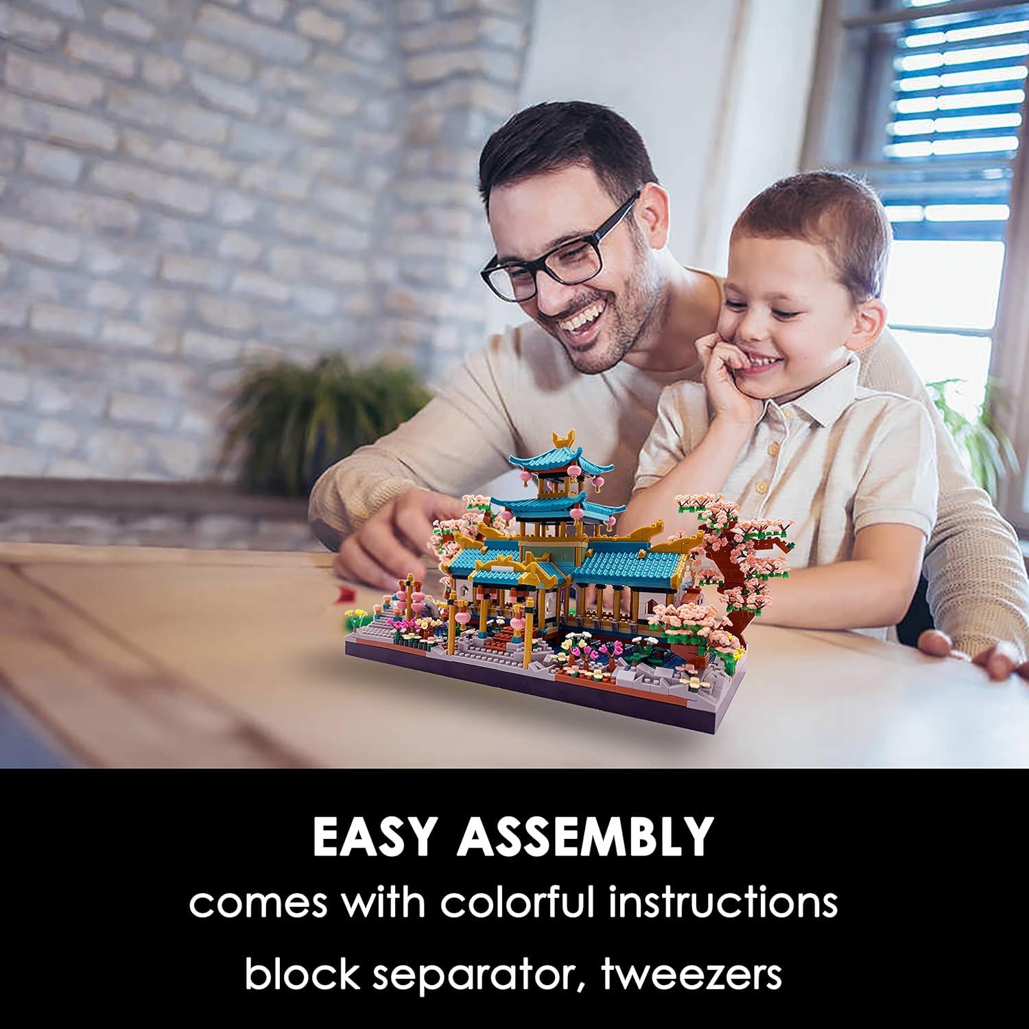 Juego de Bloques de Construcción Alizdd Jardín Chino 2350 Piezas