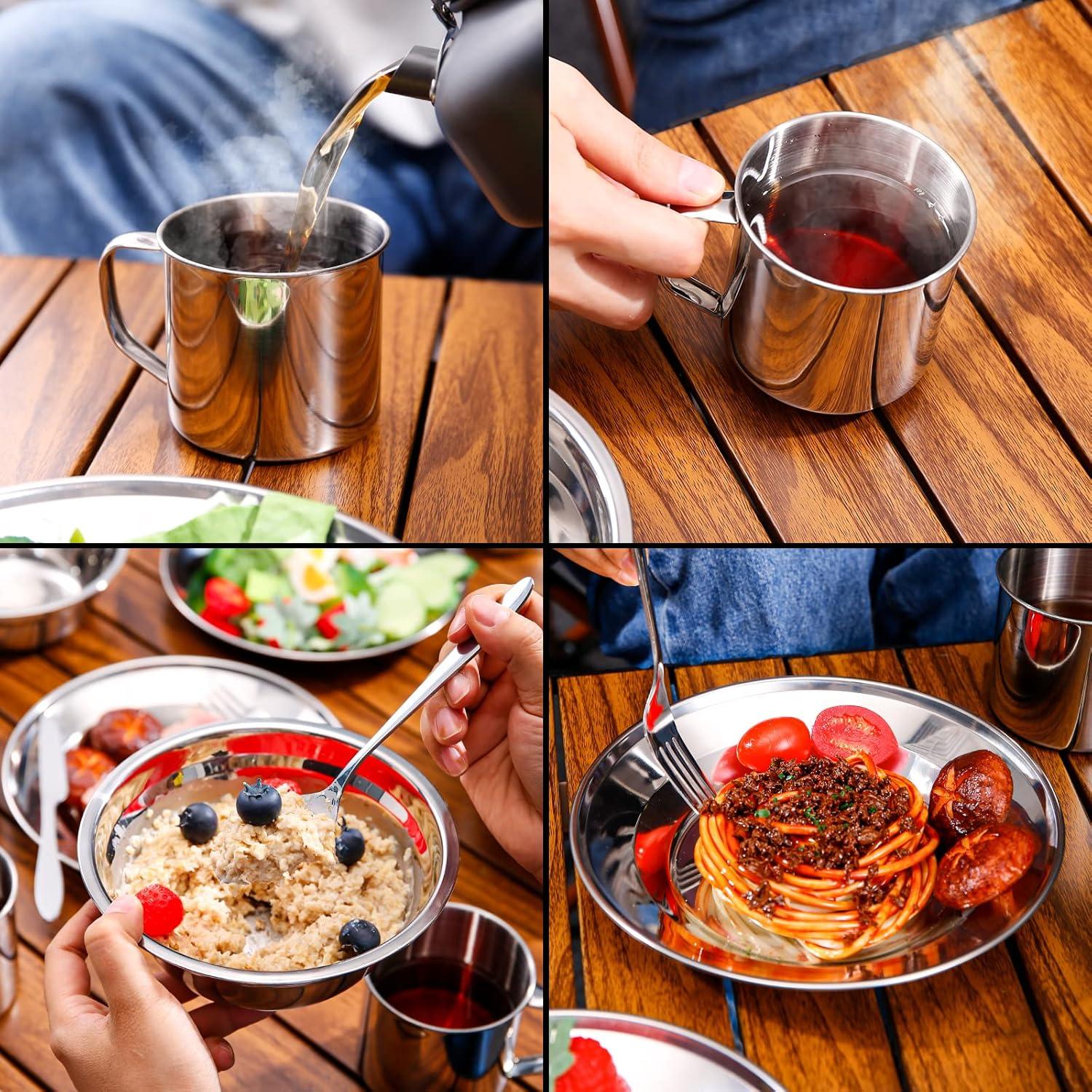 Kit de Utensilios de Camping Odoland 29 Piezas Acero Inoxidable