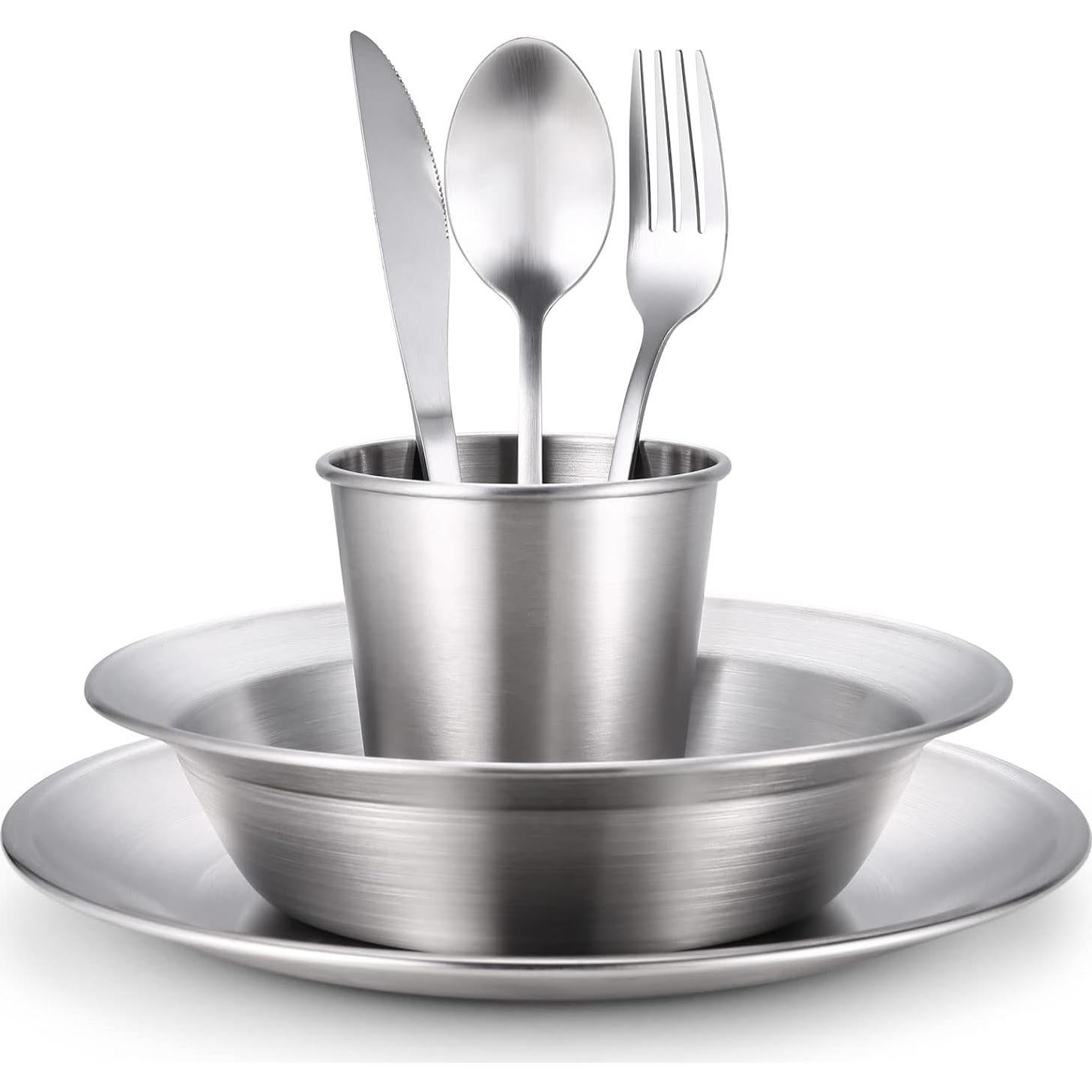 Kit de Utensilios de Camping Odoland - Acero Inoxidable 13 Piezas