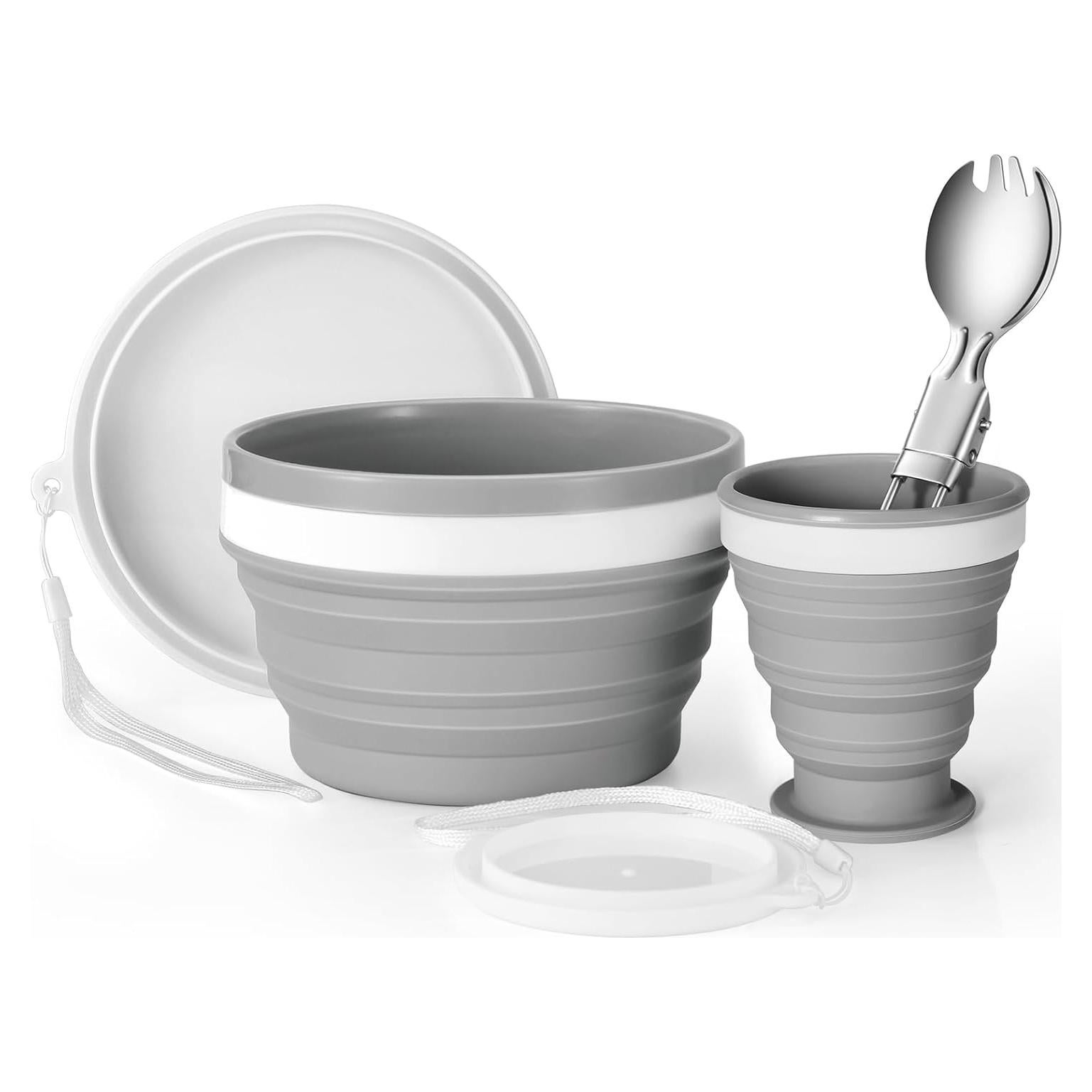 Kit de Comida para Camping Odoland 3 Piezas Plegable 1 Persona