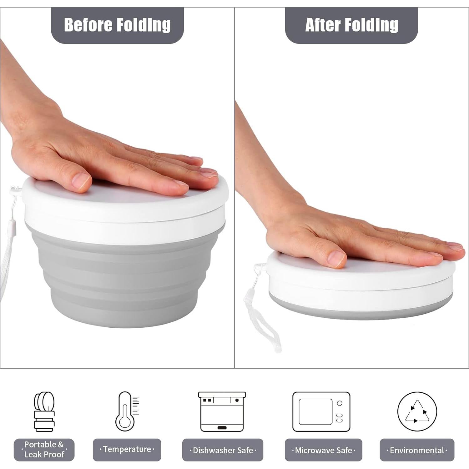 Kit de Comida para Camping Odoland 3 Piezas Plegable 1 Persona