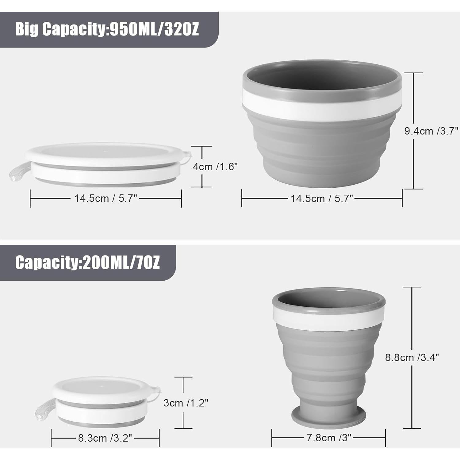 Kit de Comida para Camping Odoland 3 Piezas Plegable 1 Persona