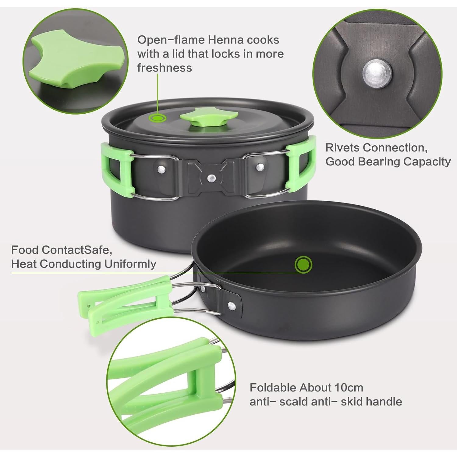 Conjunto de Utensilios de Cocina PELLOR 17 Piezas Camping