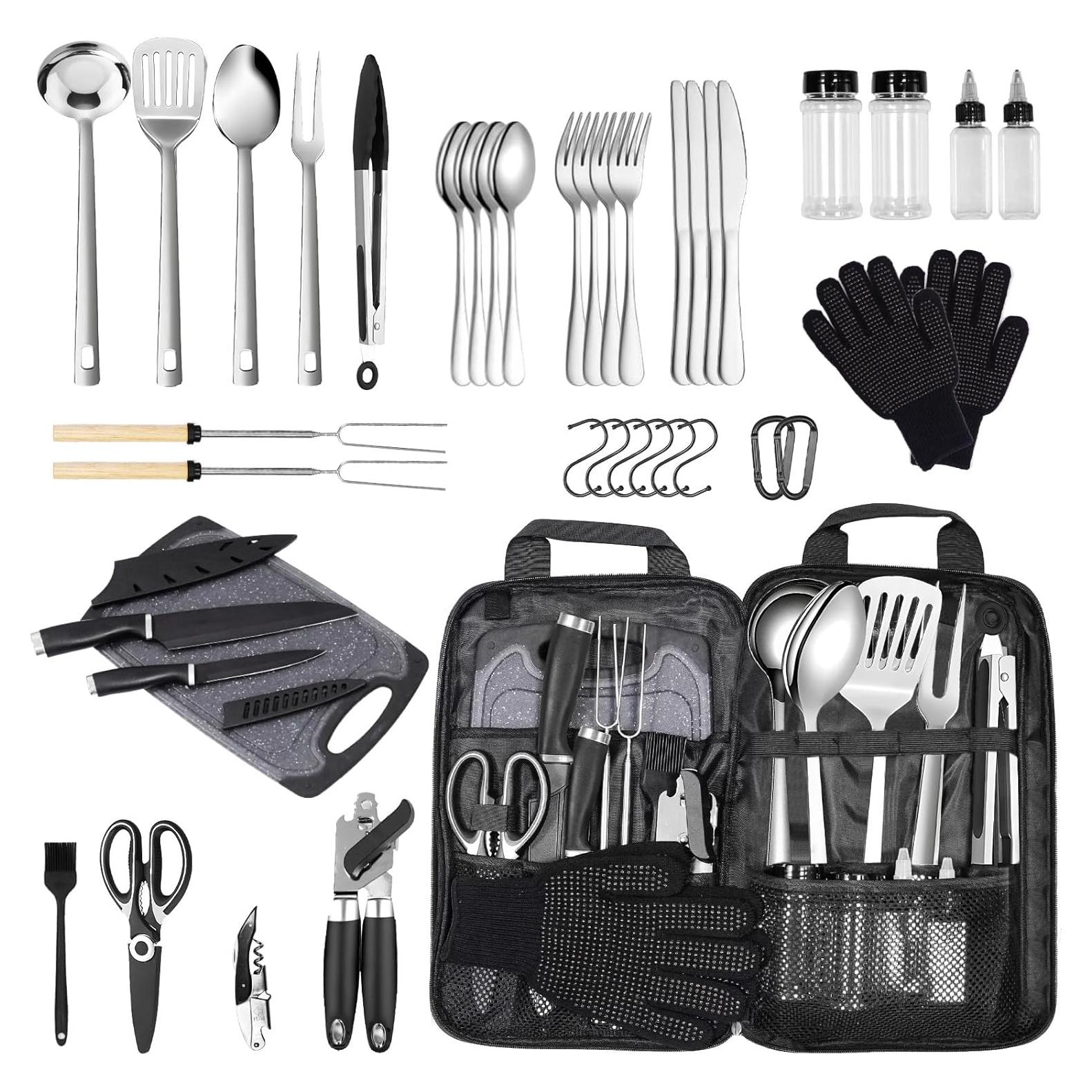 Juego de Utensilios de Cocina para Camping Logcow Acero Inoxidable