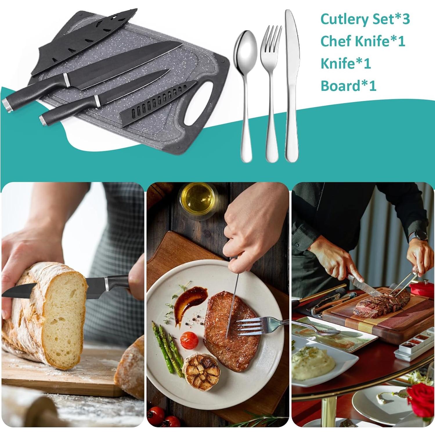 Juego de Utensilios de Cocina para Camping Logcow Acero Inoxidable