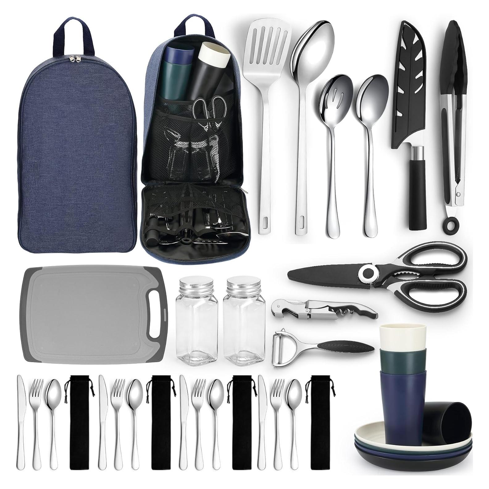 Set de Utensilios de Cocina para Camping HOMQUEN 15 Piezas