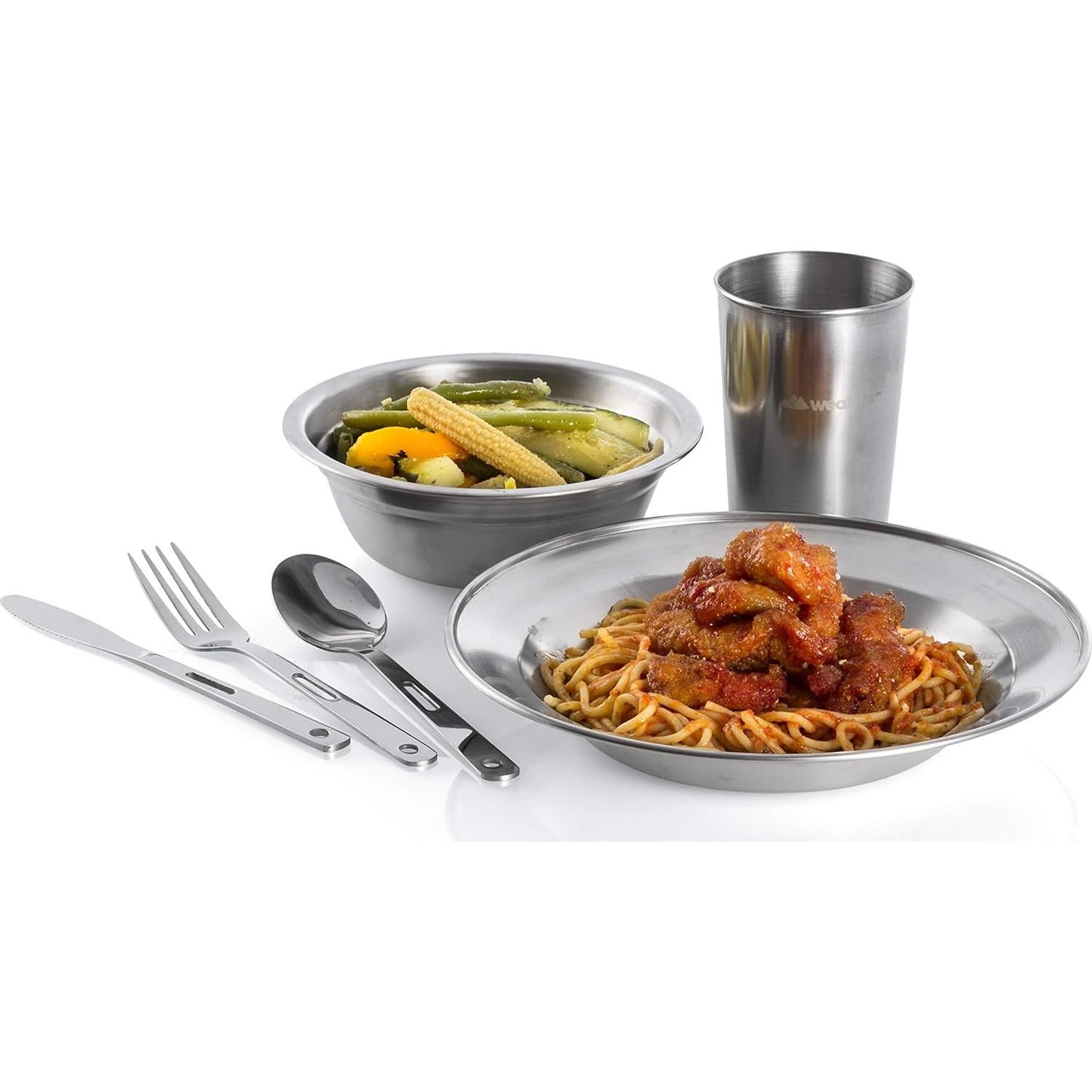 Kit de Utensilios Wealers de Acero Inoxidable para 4 Personas