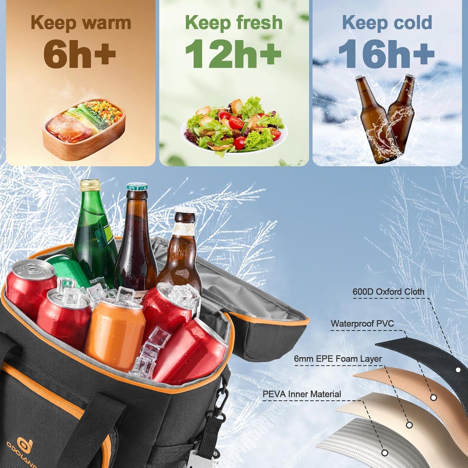 Set de Utensilios de Cocina para Camping Odoland 10 Piezas y Cooler 30 Latas