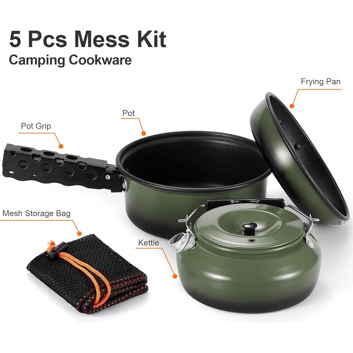 Juego de Utensilios de Cocina para Camping Odoland 5 Piezas