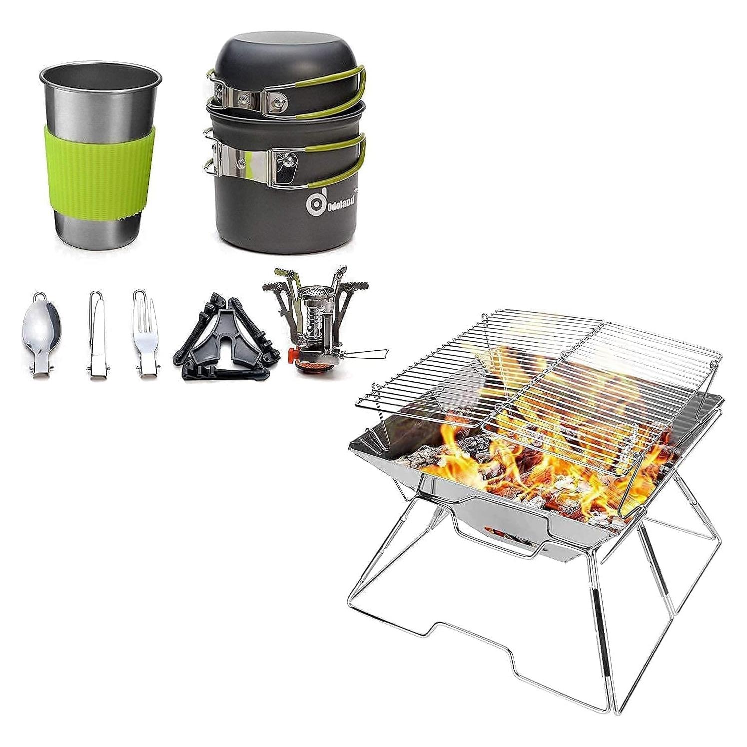 Kit de Utensilios de Cocina para Camping Odoland 9 Piezas