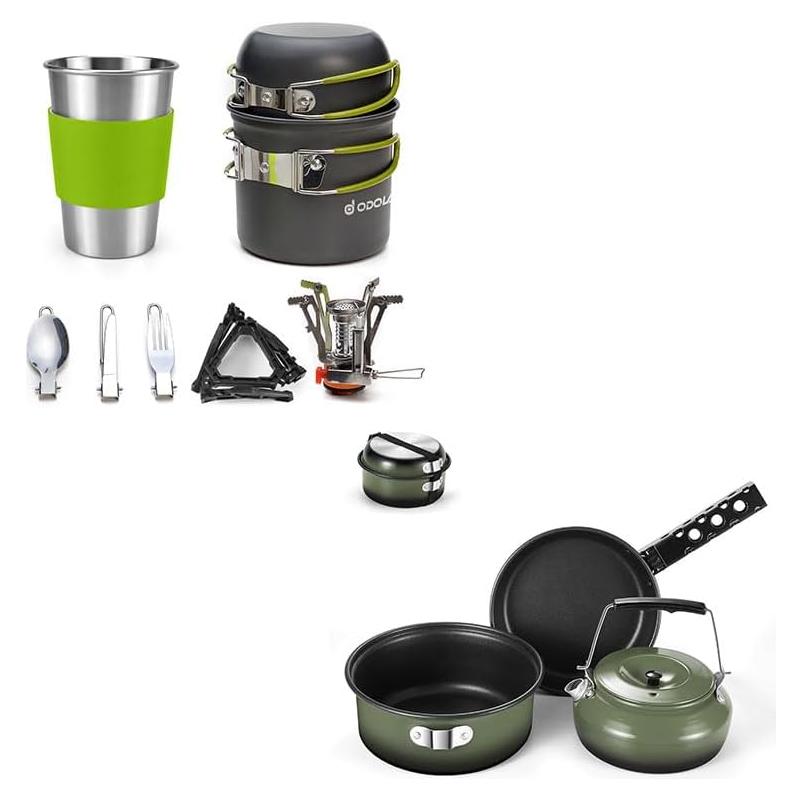 Kit de Cocina para Camping Odoland - Estufa y Utensilios 9 Piezas