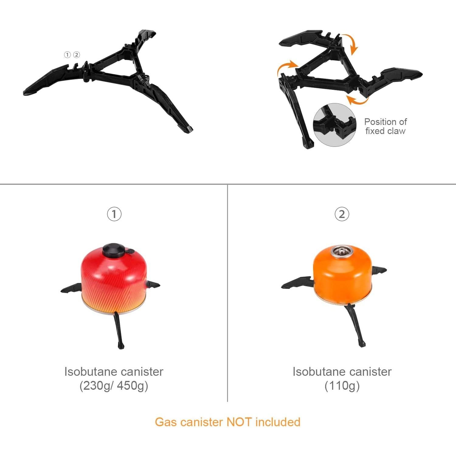 Kit de Cocina para Camping Odoland - Estufa y Utensilios 9 Piezas