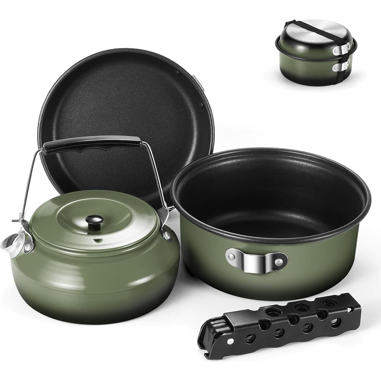 Kit de Cocina para Camping Odoland - Estufa y Utensilios 9 Piezas