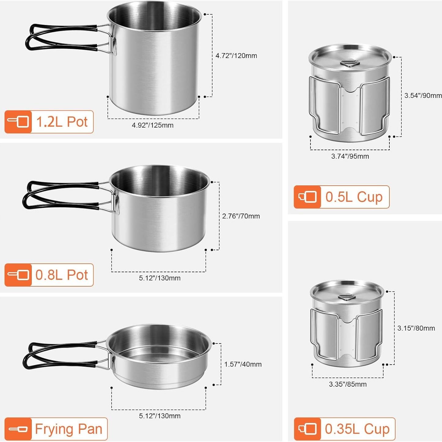Set de Utensilios de Cocina para Camping Odoland - 23 Piezas
