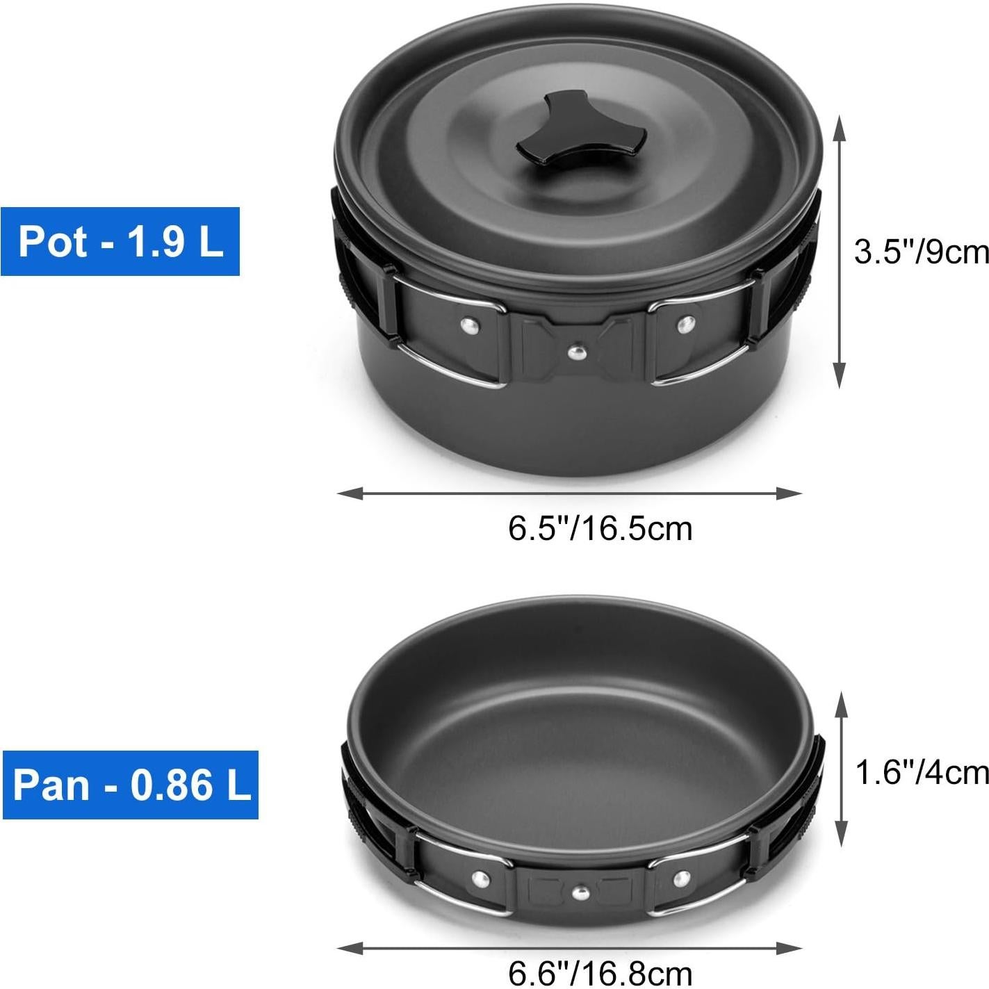 Kit de Cocina para Camping Odoland 12 Piezas con Manta 110x160cm