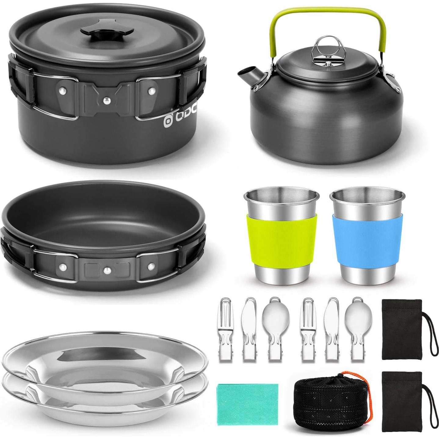 Kit de Cocina para Camping y Cooler Suave Odoland 15pcs