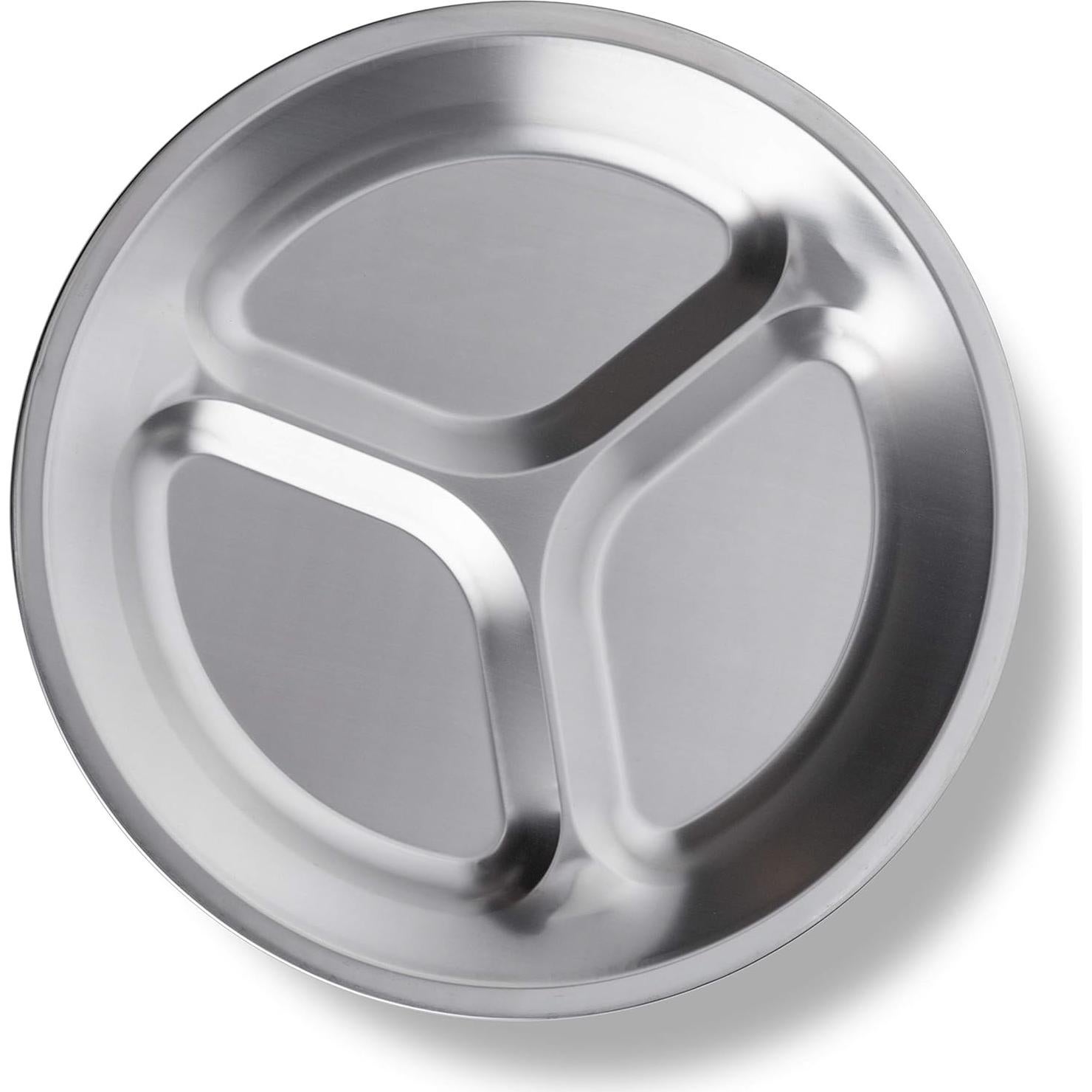 Juego de Platos de Acero Inoxidable Wealers - 4 Platos 24.89 cm