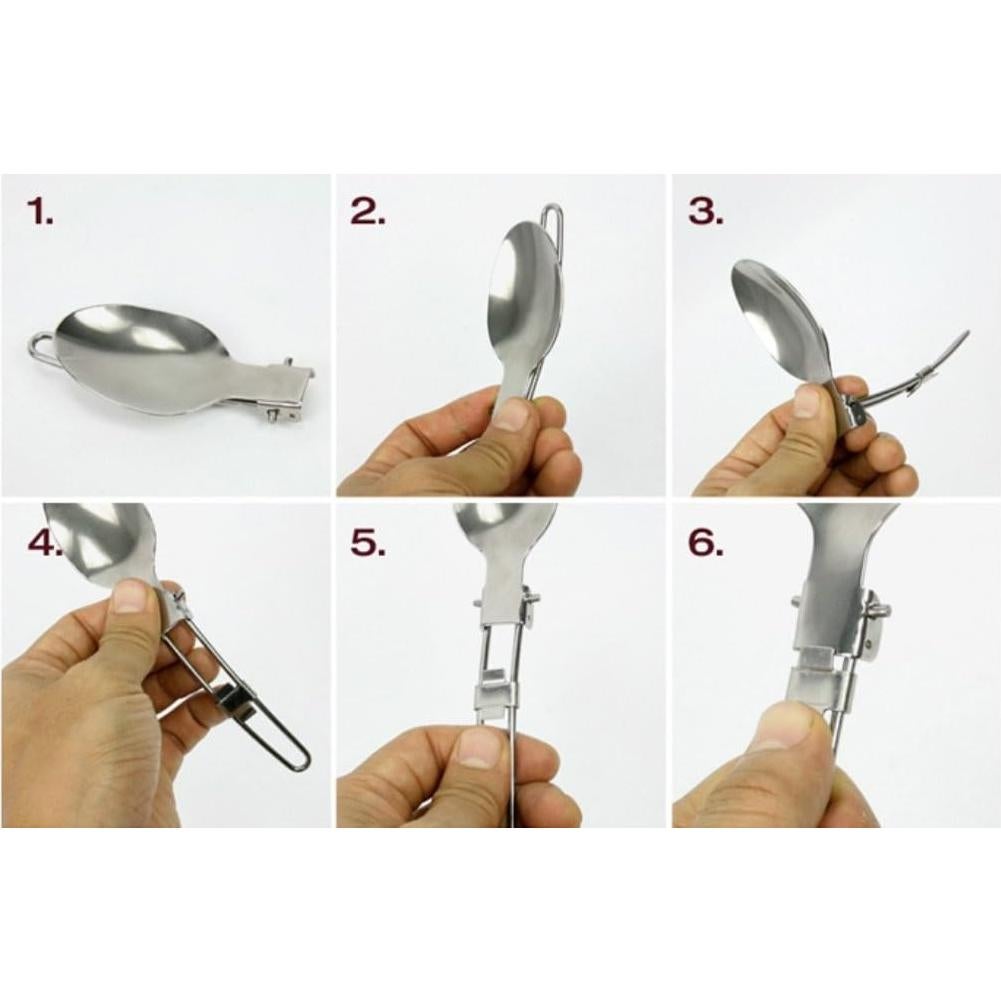 Juego de Utensilios de Camping Wealers 3 Piezas Acero Inoxidable