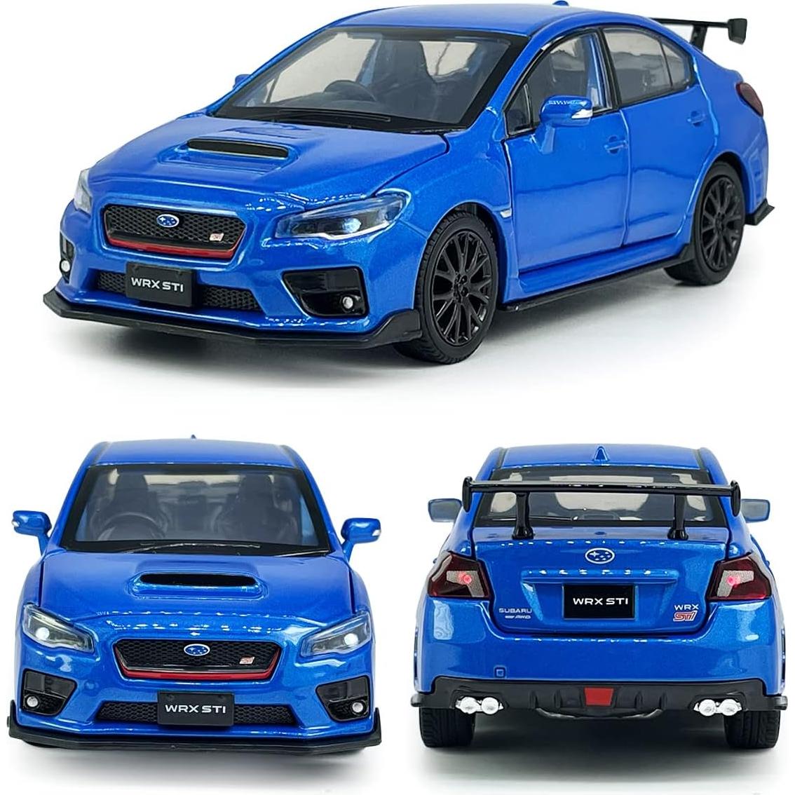 Auto Diecast Metanyl Impreza WRX STI Azul 1/32 con Luz