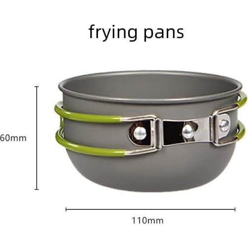 Juego de ollas y sartenes para camping JIAOLUOLI 1-2 personas