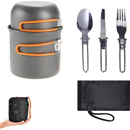 Juego de ollas y sartenes para camping JIAOLUOLI 1-2 personas