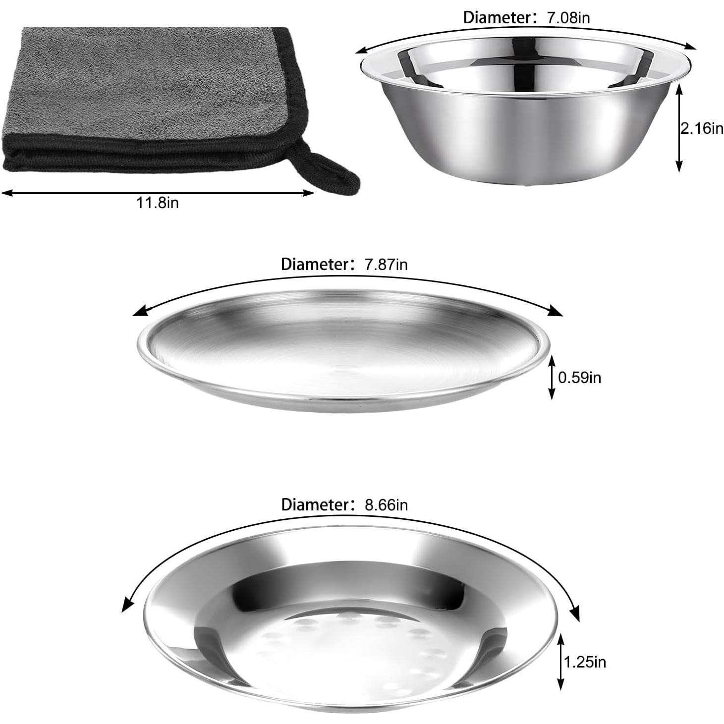 Kit de Cocina Camping Freehiker 7 Piezas Acero Inoxidable