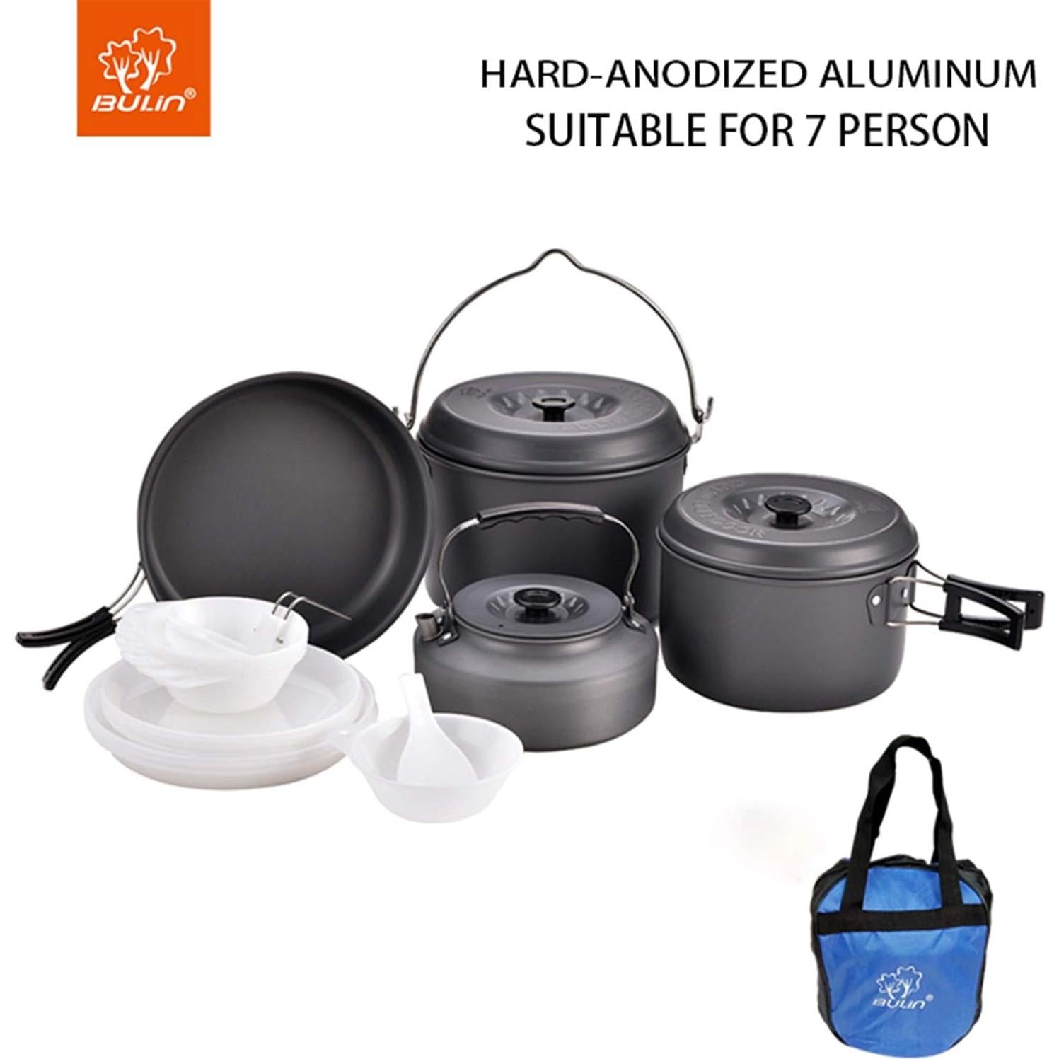 Kit de Cocina para Camping Bulin 13 Piezas Antiadherente