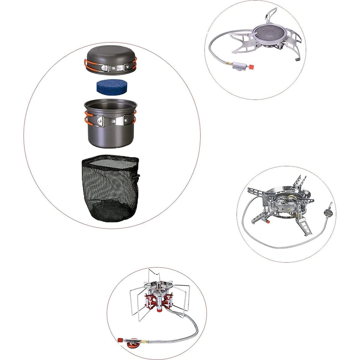 Juego de Utensilios de Cocina para Camping Bulin 4 Piezas