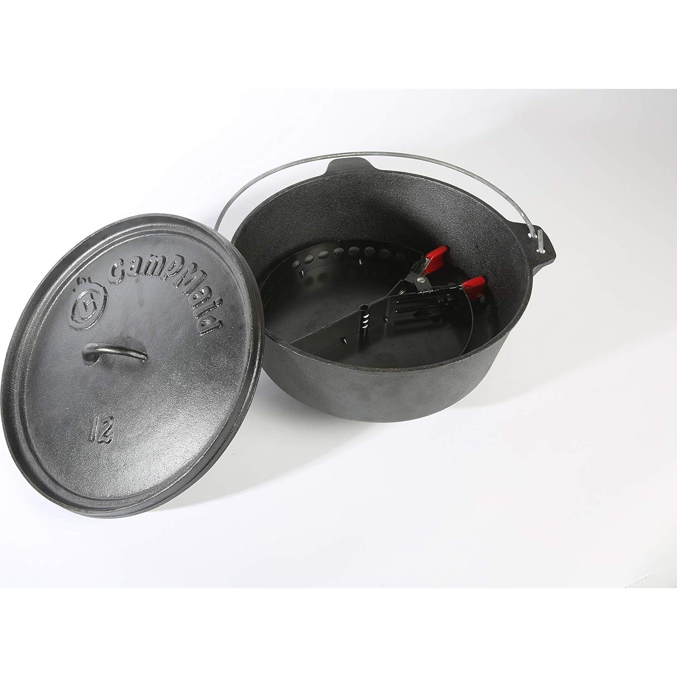 Soporte de Carbón CampMaid - Canasta Redonda para Parrilla