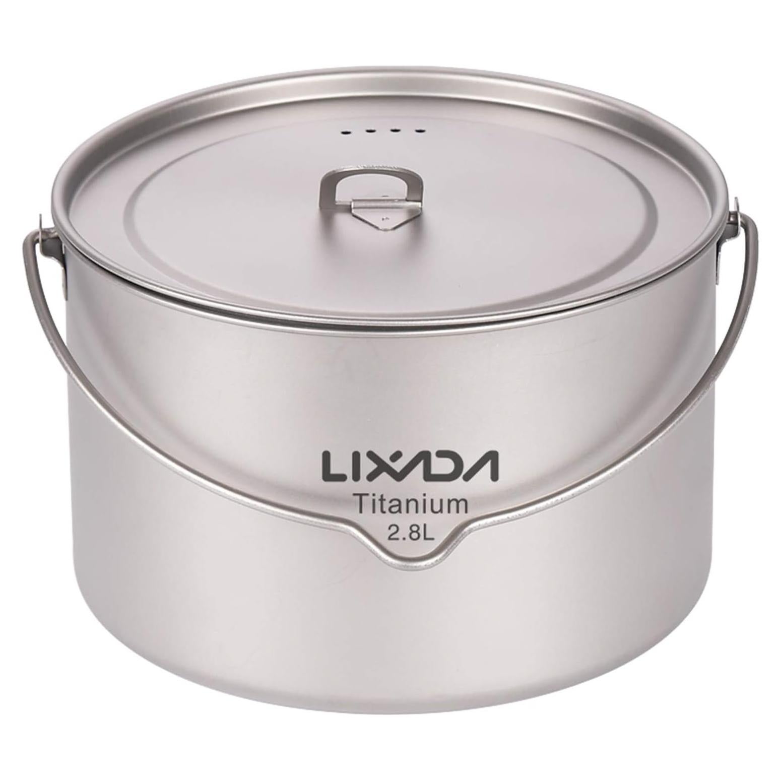 Olla de Titanio Lixada 2800ml Ultraligera para Camping