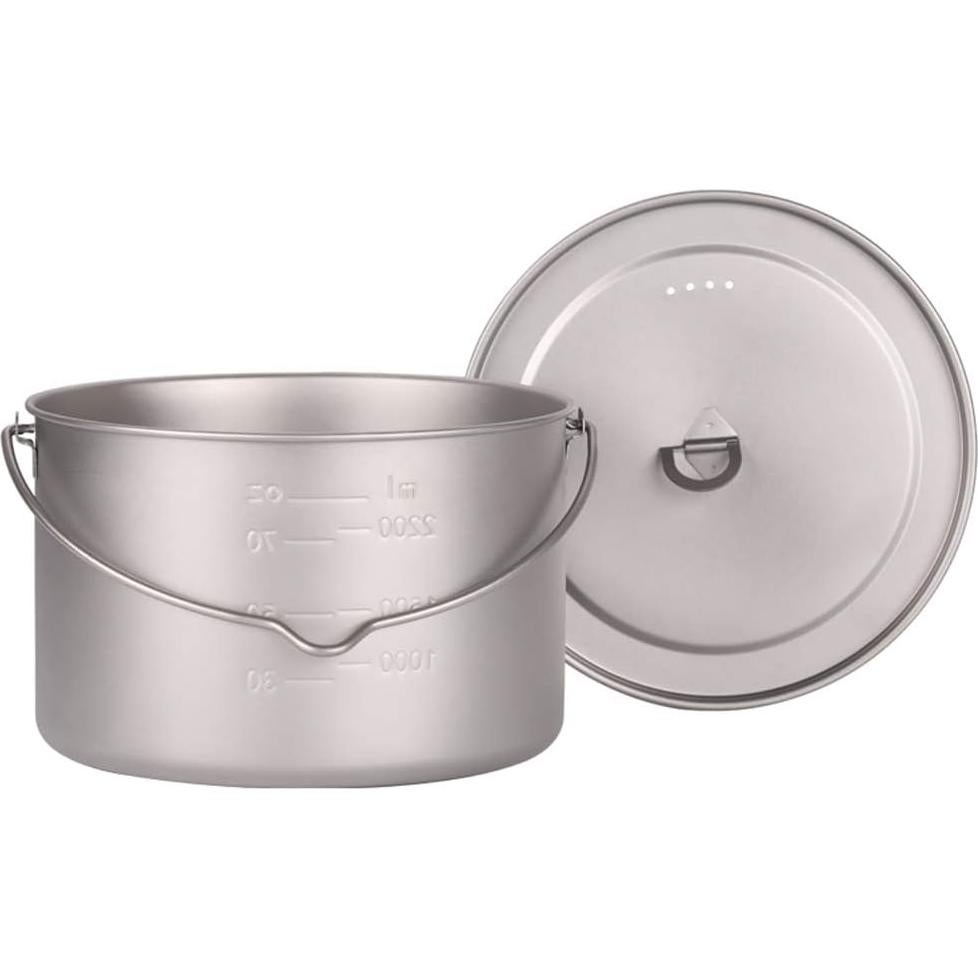 Olla de Titanio Lixada 2800ml Ultraligera para Camping