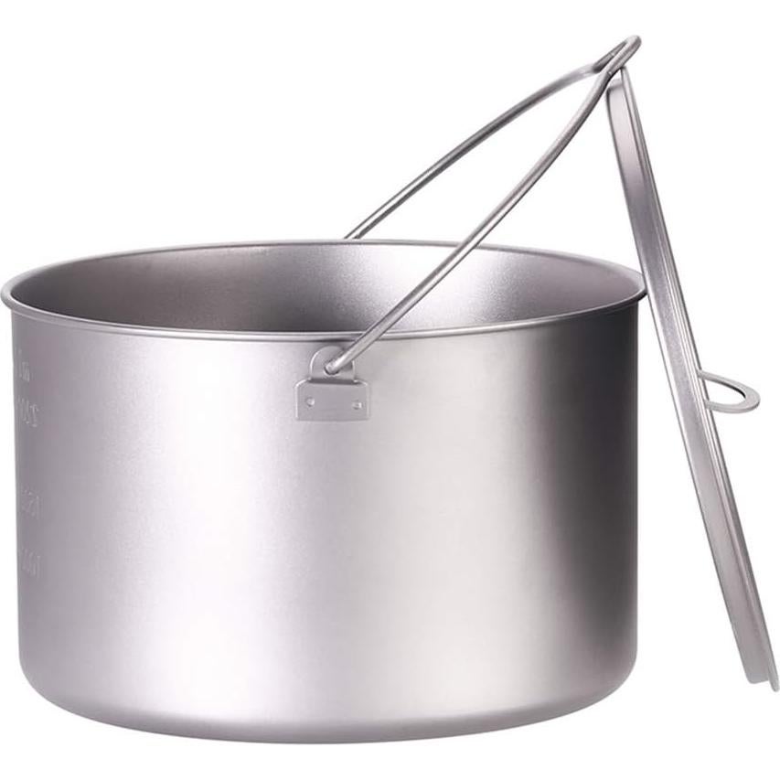 Olla de Titanio Lixada 2800ml Ultraligera para Camping