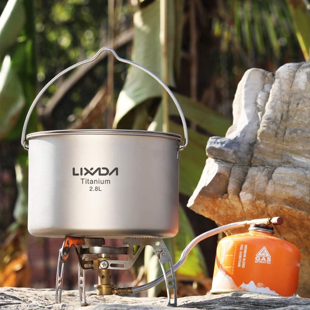 Olla de Titanio Lixada 2800ml Ultraligera para Camping