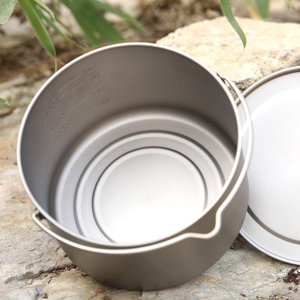 Olla de Titanio Lixada 2800ml Ultraligera para Camping