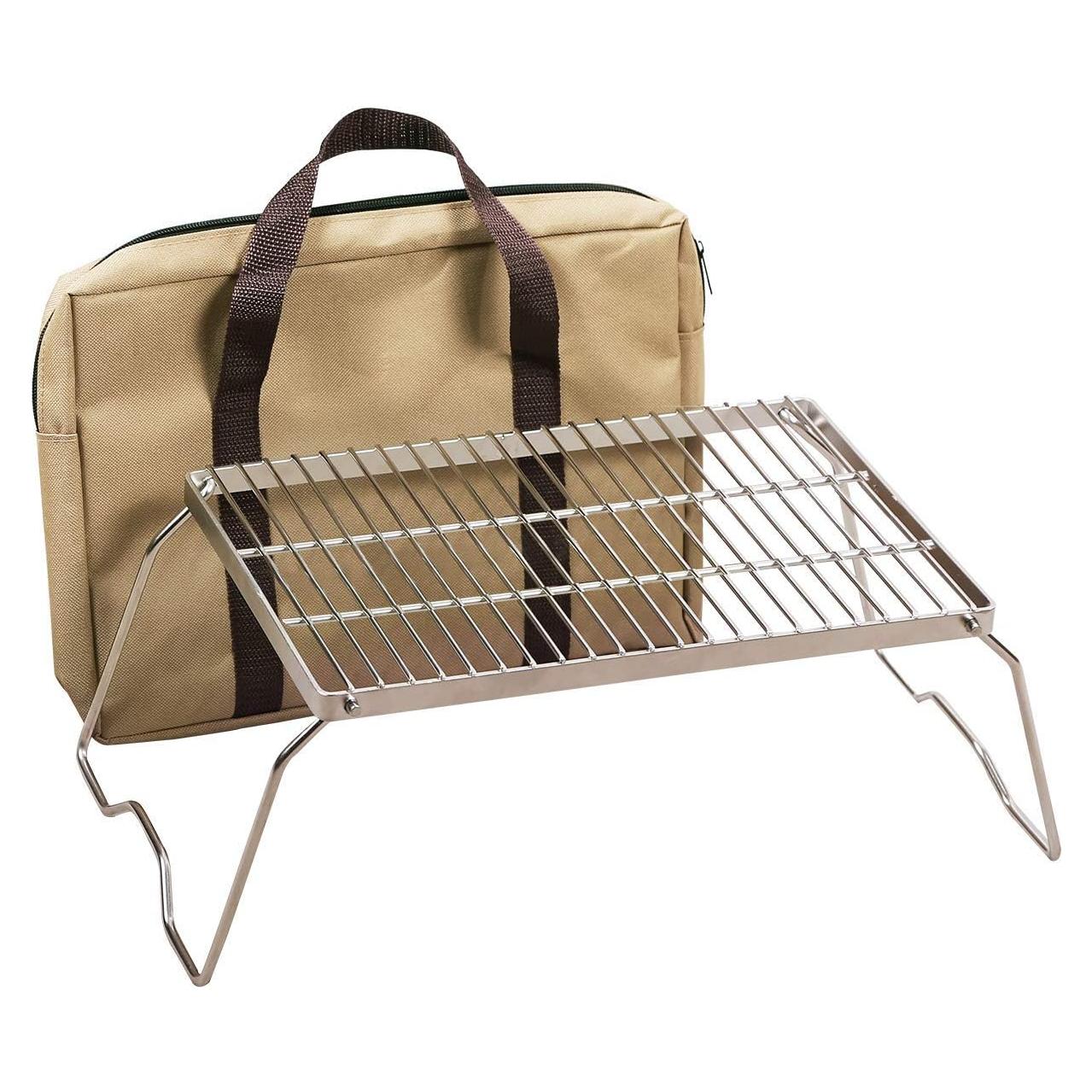 Parrilla de Campamento Plegable REDCAMP 34.5x22.9 cm Acero Inoxidable