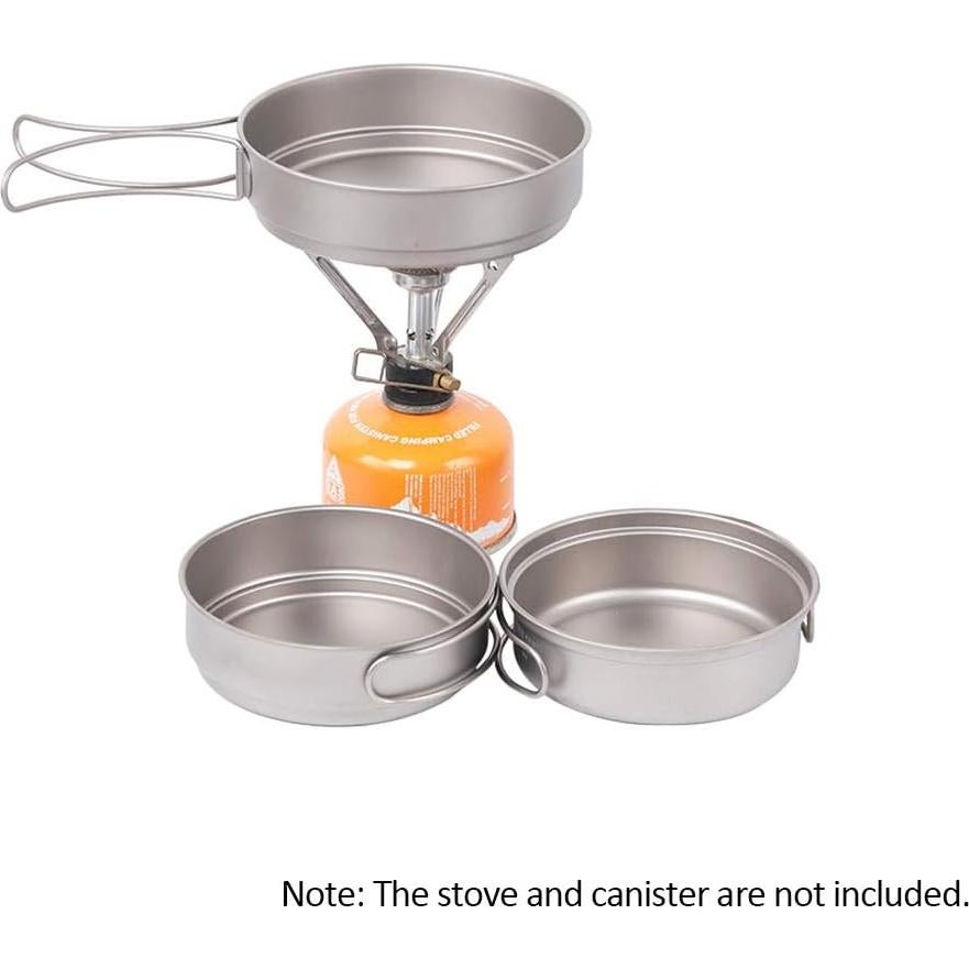 Sartén de Titanio Lixada Ta8335 500ml Camping Plegable