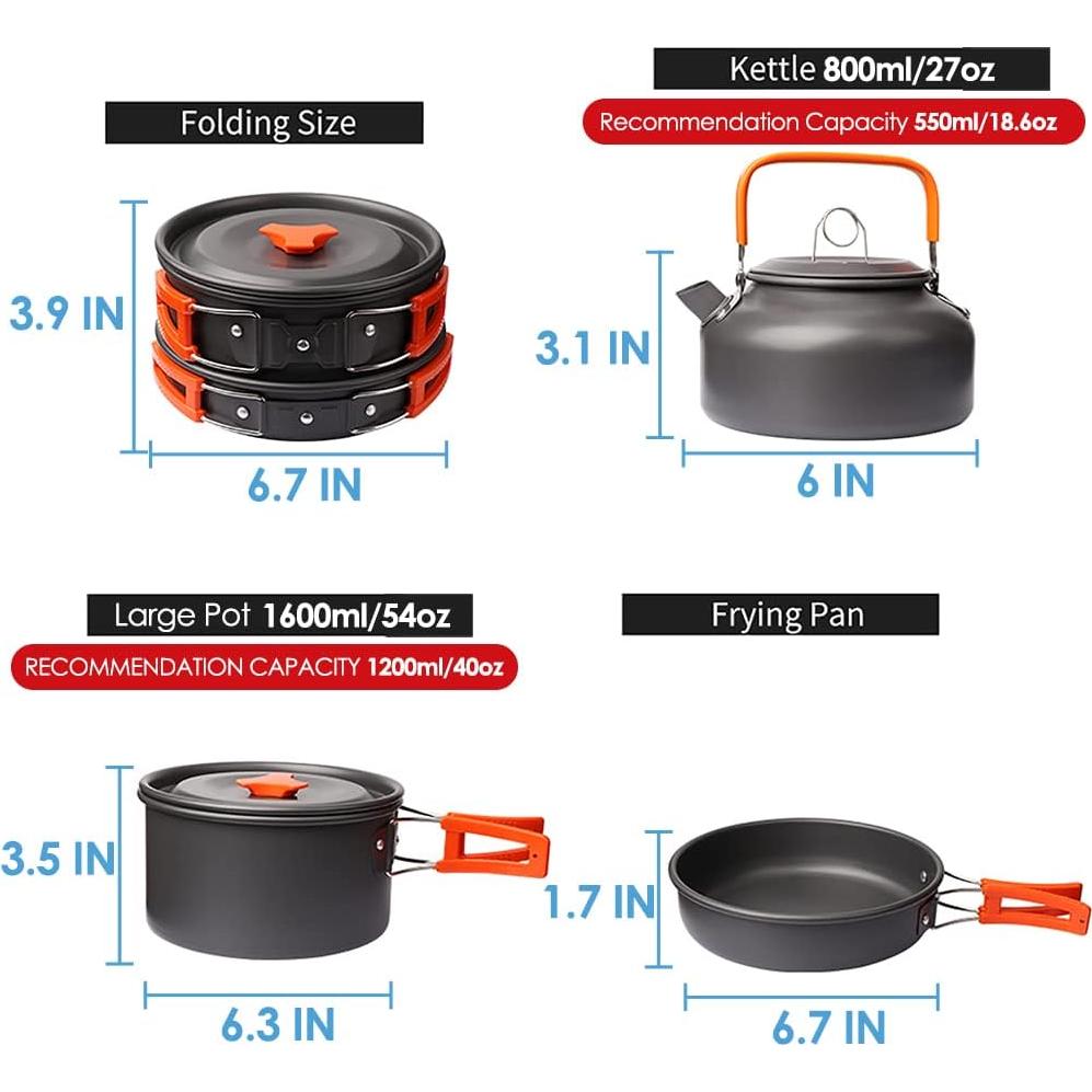 Juego de Utensilios de Cocina para Camping Gutsdoor 10 Piezas