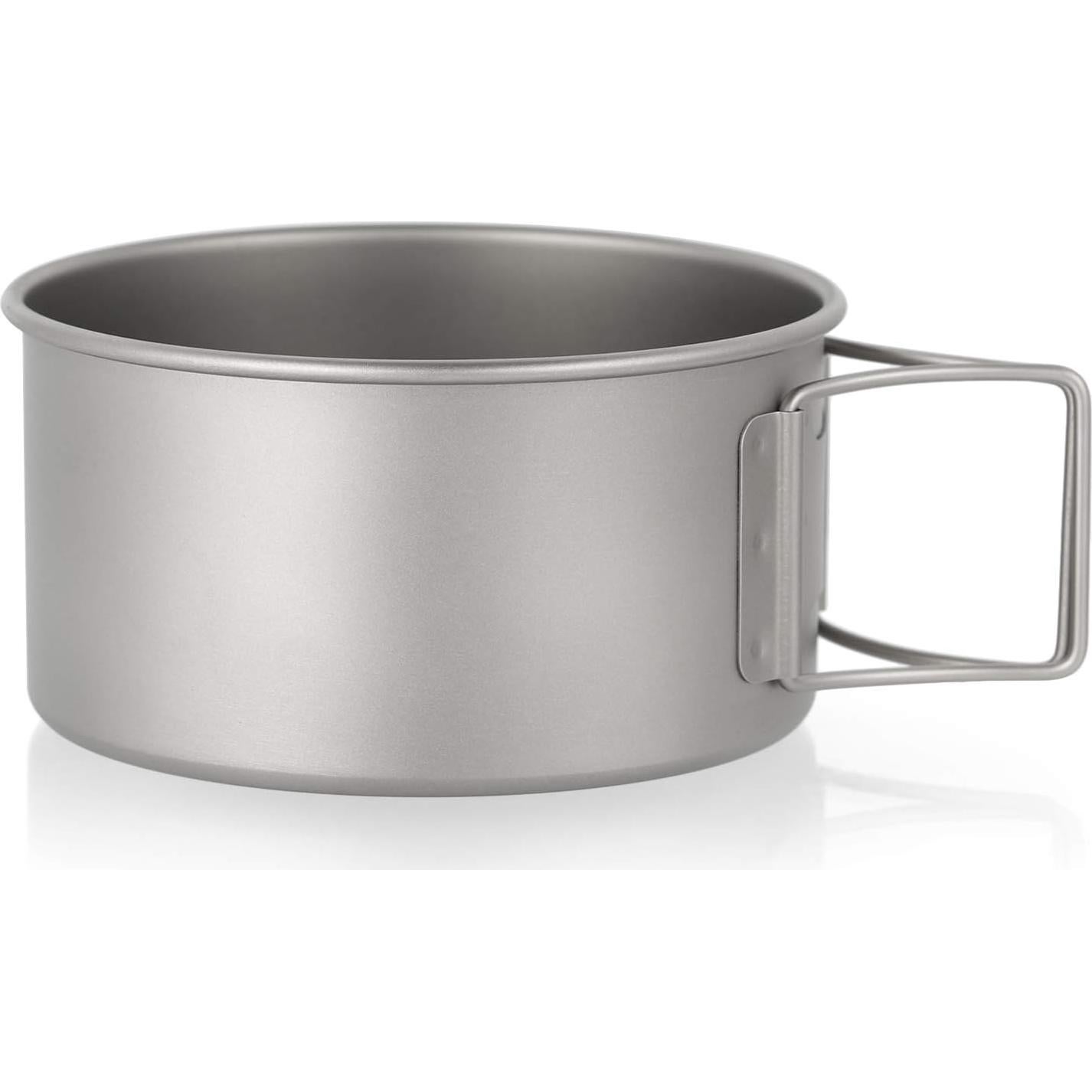 Tazón de Titanio Lixada 550ml Plegable para Camping