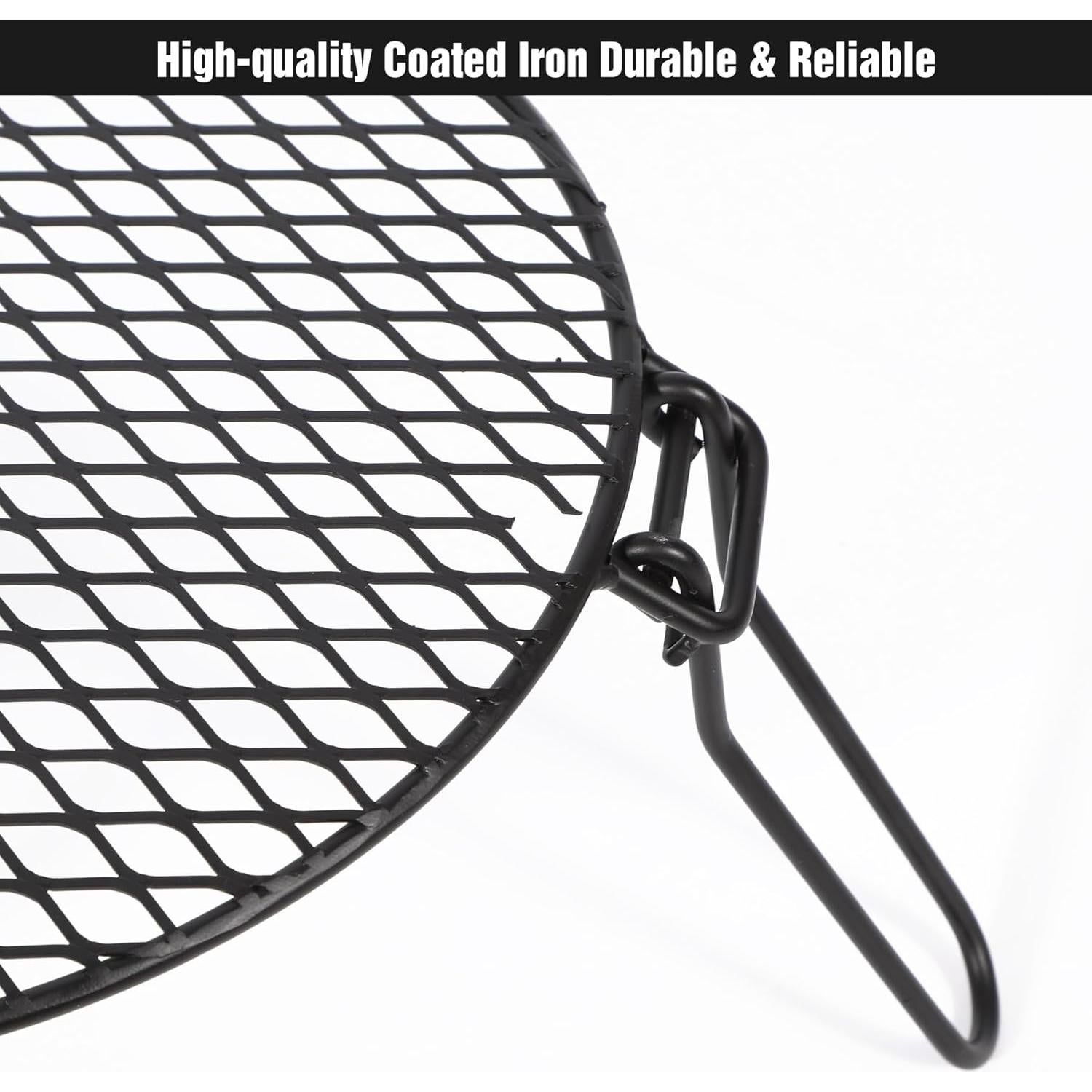 Parrilla Plegable REDCAMP para Fogata de Hierro 31x17 cm